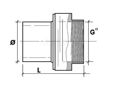 Переход ПЭ/ЛАТУНЬ PN16 SDR11 PE100 D75X2.1/2